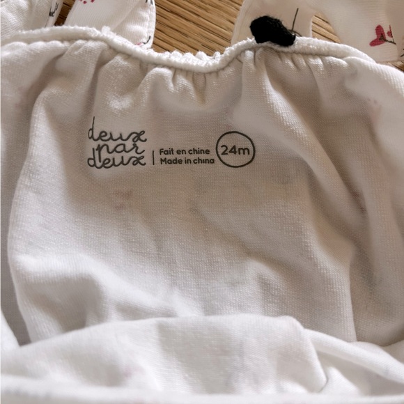 Deux Par Deux bubble romper white 24 months - Picture 3 of 3